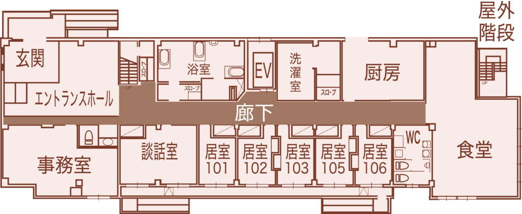 メディホス川崎大師1階平面図