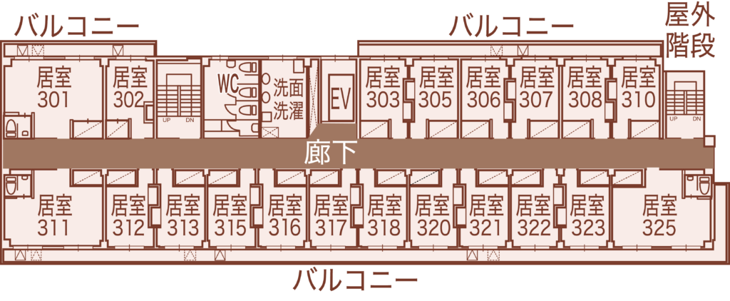 メディホス川崎大師3階平面図